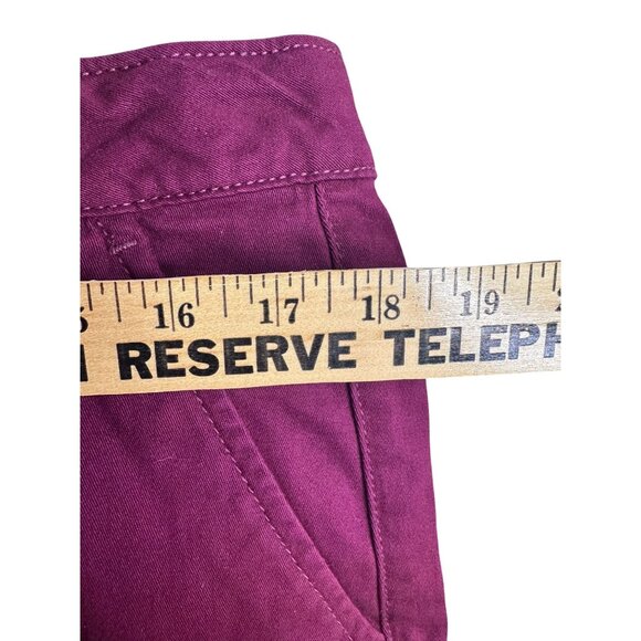 St John Bay Girlfriend Chino Mid Rise Pants Plum Casual Workwear 14P New Holiday - Picture 7 of 9
